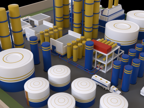 LowPoly Industrial Refinery 3D Model