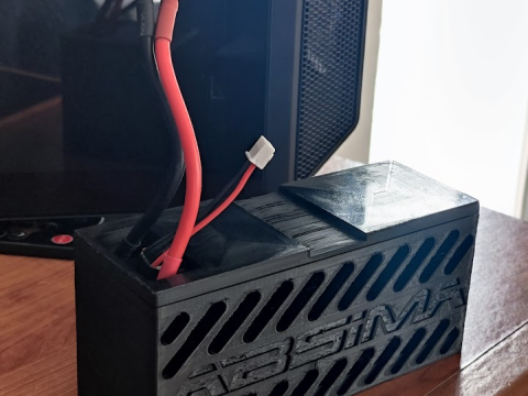 ABSIMA RC BATTERY CASE WITH COVER 3D Model