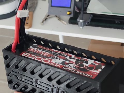 ABSIMA RC BATTERY CASE WITH COVER 3D Model