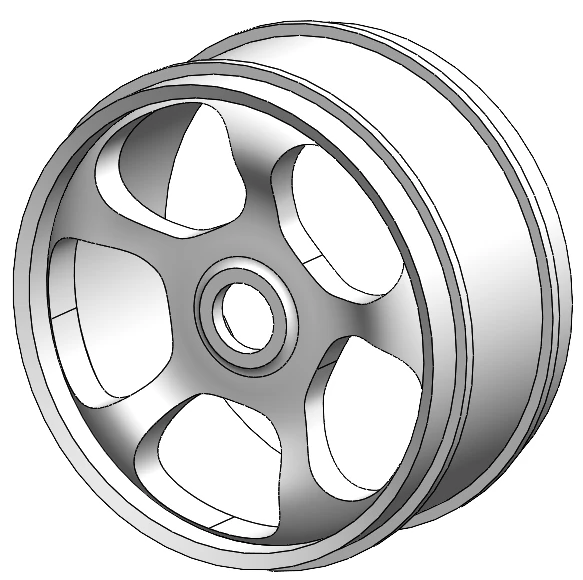RC CAR RIM 1-8 - BORBET T 3D Print Model .c4d .max .obj .3ds .fbx .stl .blend