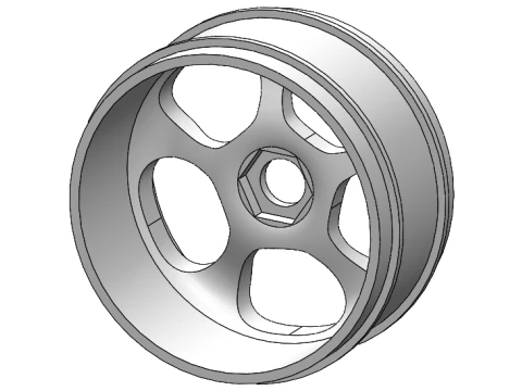 RC CAR RIM 1-8 - BORBET T 3D Print Model
