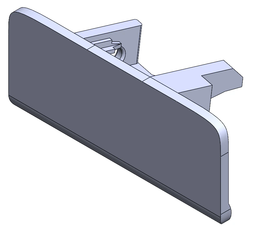FIAT GRAND PUNTO GLOVEBOX HANDLE REPLACEMENT - 3D PRINT READY STL 3D Model .c4d .max .obj .3ds .fbx .stl .blend 