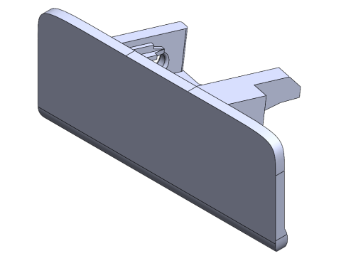 FIAT GRAND PUNTO GLOVEBOX HANDLE REPLACEMENT - 3D PRINT READY STL 3D मॉडल