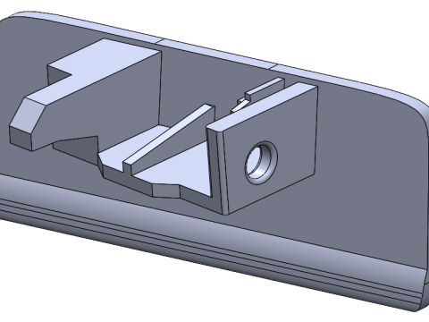 FIAT GRAND PUNTO GLOVEBOX HANDLE REPLACEMENT - 3D PRINT READY STL 3D मॉडल