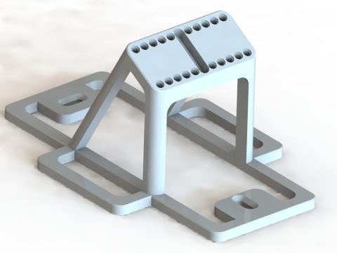 Angled wall-desk mount for LEGO Technic 1-8 Supercars Model Cetak 3D