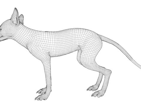 Риггинг рыжей лисы с текстурами и анимацией 8k 3D Модель