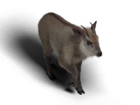 Mouton hybride truqué avec 1k textures et animations Modèle 3D