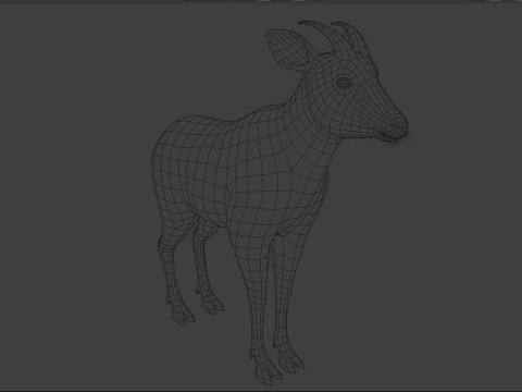 Mouton hybride truqué avec 1k textures et animations Modèle 3D
