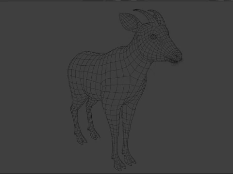 Rigged Hybrid sheep with 1k textures and animations 3D Model