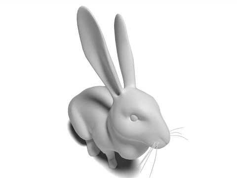 Conejo Gris Rigged con texturas y animaciones 2k Modelo 3D