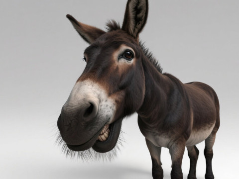 Rigged Donkey with 4K Textures and Animations 3D मॉडल
