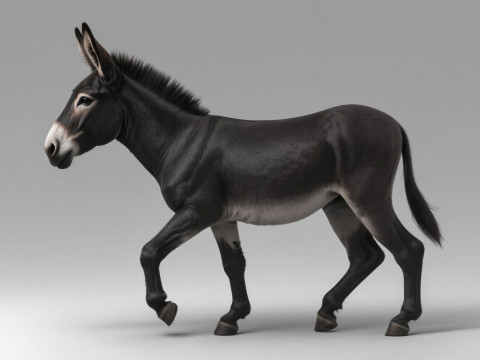 Rigged Donkey with 4K Textures and Animations 3D मॉडल