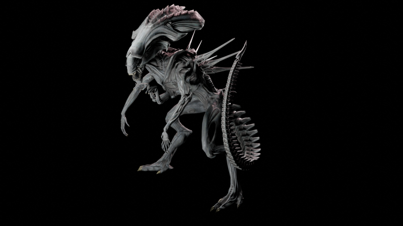 Xenomorph Queen rig 3D Модель .c4d .max .obj .3ds .fbx .stl .blend