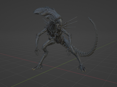 Xenomorph Queen rig 3D Модель