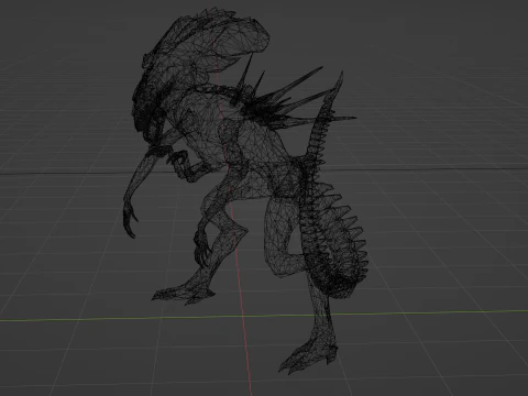 Ksenomorf Krali&ccedil;e te&ccedil;hizatı 3D Model