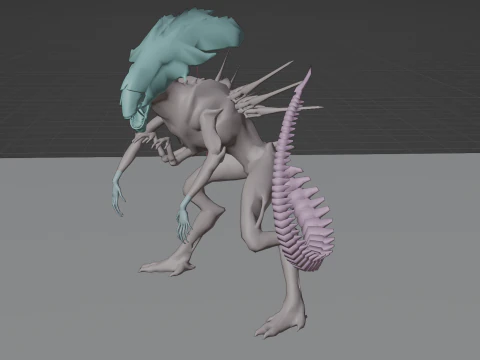 Ksenomorf Krali&ccedil;e te&ccedil;hizatı 3D Model