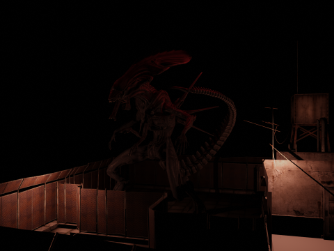 Xenomorph Queen rig 3D Модель