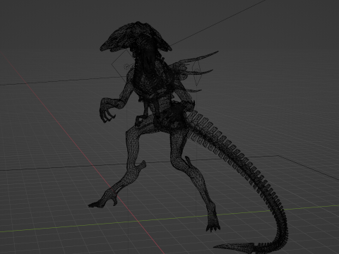Xenomorph Queen rig 2 Modelo 3D