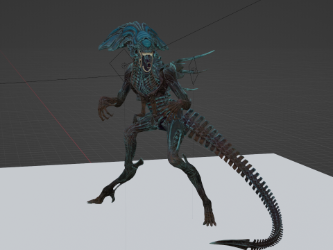 Xenomorph Queen rig 2 Modelo 3D