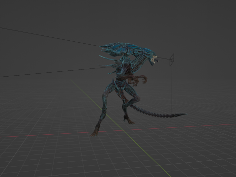 Xenomorph Queen rig 2 Modelo 3D
