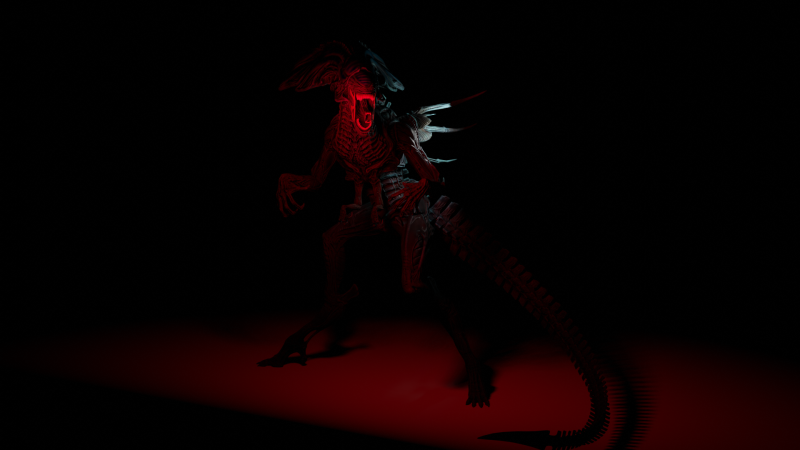 Xenomorph Queen rig 2 Modelo 3D .c4d .max .obj .3ds .fbx .stl .blend