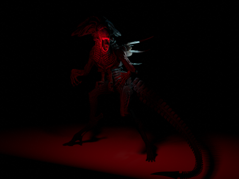 Xenomorph Queen rig 2 3D Модель