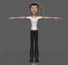Man toon 3D Model .c4d .max .obj .3ds .fbx .stl .blend 
