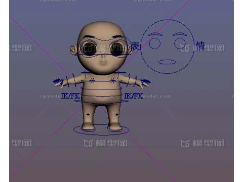 Maglia base bambino cartone animato Modello 3D