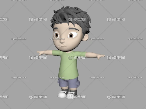 Gar&ccedil;on truqu&eacute; 3D GRATUIT Modèle 3D