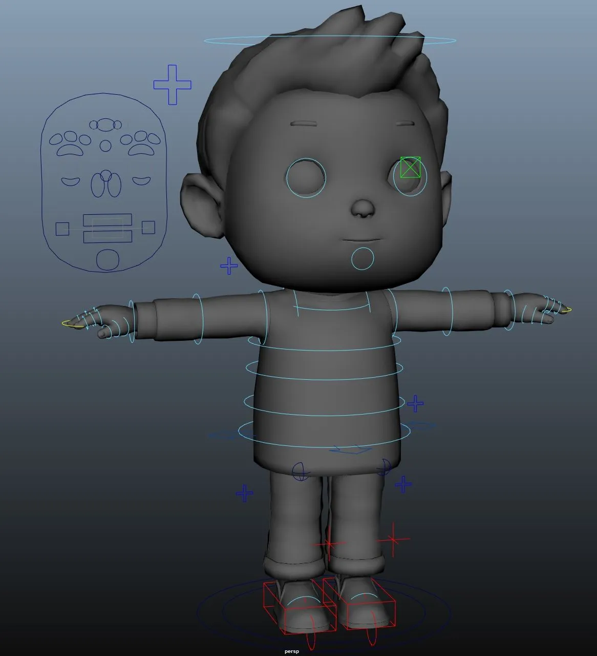 Cute boy child 3D Model .c4d .max .obj .3ds .fbx .stl .blend 
