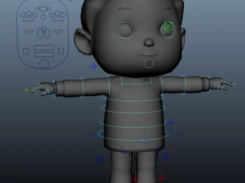 Cute boy child 3D Model