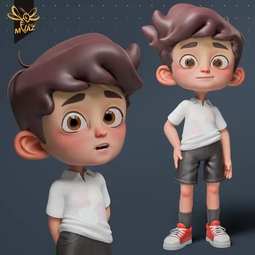 1 Cartoony Rig 3D Model .c4d .max .obj .3ds .fbx .stl .blend