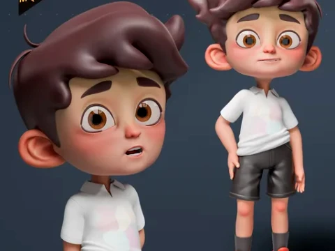 1 мультяшная установка 3D Модель