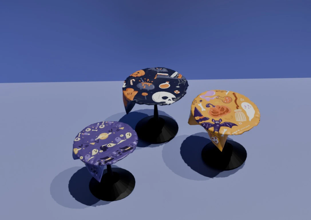 Table Halloween 3D Model .c4d .max .obj .3ds .fbx .stl .blend 