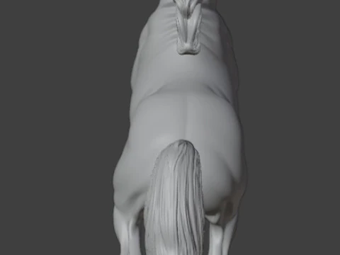 Rearing Horse Sculpture 3D Print Model