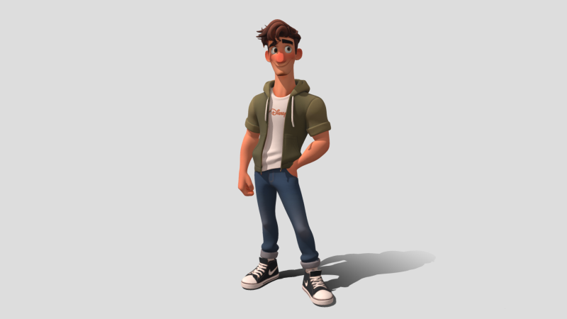 Cool young man stylized 3d character 3D 模型 .c4d .max .obj .3ds .fbx .stl .blend