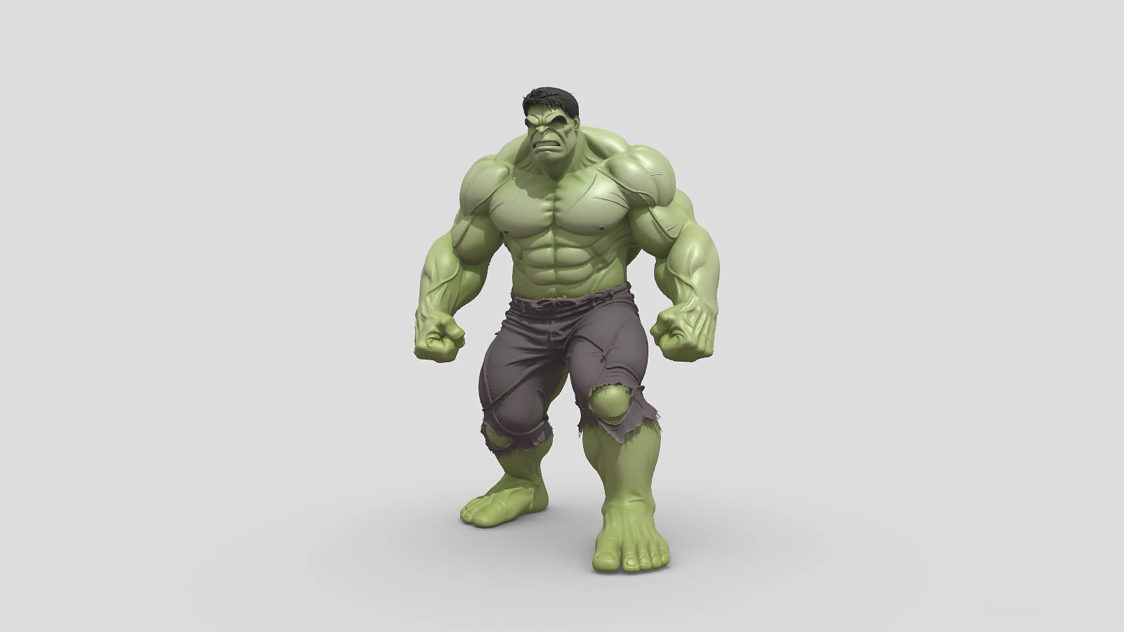 High poly The Hulk character 3D Model .c4d .max .obj .3ds .fbx .stl .blend 