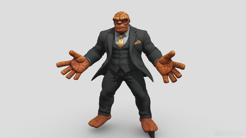 The Thing from Fantastic Four 3D 模型 .c4d .max .obj .3ds .fbx .stl .blend