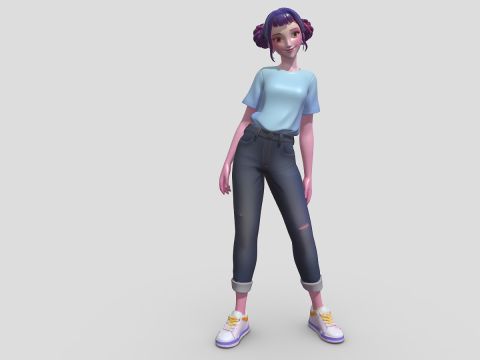 K Pop Demon Hunters Zoey 3Dモデル