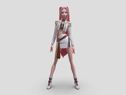 K pop Demon Hunters Mira High poly character 3Dモデル