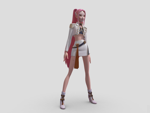 K pop Demon Hunters Mira High poly character 3D Model