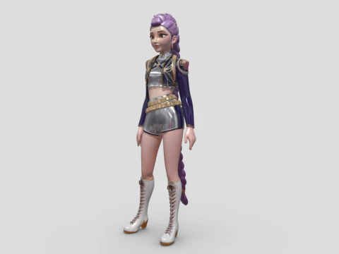 K pop Demon Hunters Rumi High poly character 3D Model