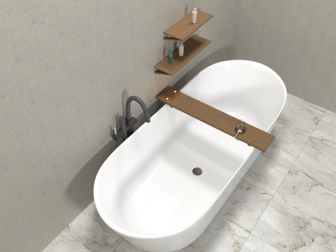 Modern Bathroom Interior Realistic 3D Scene Blender FBX PBR Textures 3D Модель
