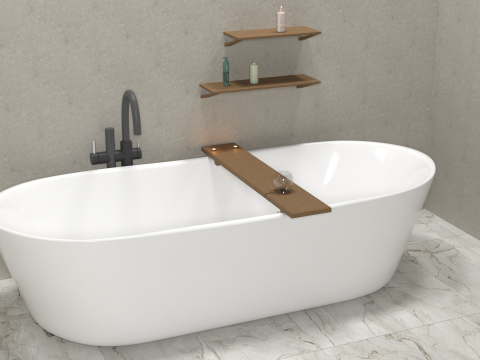 モダンなバスルームのインテリア リアルな 3D シーン ブレンダー FBX PBR テクスチャ 3Dモデル