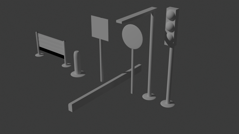 Товары для дороги 3D Модель .c4d .max .obj .3ds .fbx .stl .blend