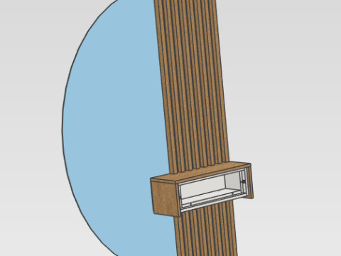 Listwy z lustrem do przedpokoju Model 3D