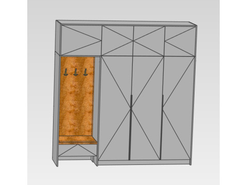 衣柜在前厅 3D 模型