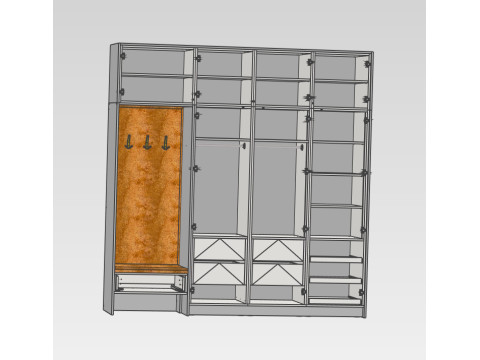 衣柜在前厅 3D 模型