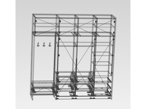衣柜在前厅 3D 模型