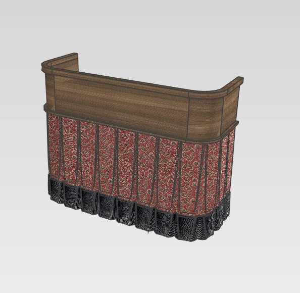 DJ Booth 3D Model .c4d .max .obj .3ds .fbx .stl .blend 